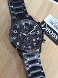 Hugo Boss Chronograph Black Dial Black Steel Strap Watch for Men - 1513180 Authentic Buy Shop Now