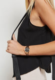 Tissot T Wave Black Dial Rose Gold Steel Strap Watch For Women - T112.210.33.051.00 Authentic Buy Shop Now