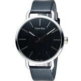 Calvin Klein Even Black Dial Black Leather Strap Watch for Women - K7B211C1 Authentic Buy Shop Now
