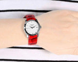 Tissot Couturier White Dial Red Leather Watch For Women - T035.210.16.011.01 Authentic Buy Shop Now