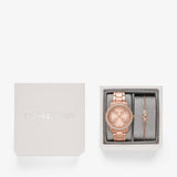 Michael Kors Tibby Pave Rose Gold Dial Rose Gold Steel Strap Watch for Women - MK1058 Authentic Buy Shop Now