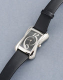 Maurice Lacroix Fiaba Black Dial with Diamonds Black Leather Strap Watch for Women - DV5012-SD531-350 Authentic Buy Shop Now
