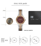 Guess Mist Analog Maroon Dial Two Tone Steel Strap Watch For Women - GW0723L2 Authentic Buy Shop Now