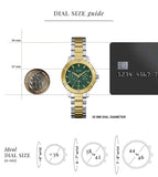 Guess Mist Analog Green Dial Two Tone Steel Strap Watch For Women - GW0723L1 Authentic Buy Shop Now