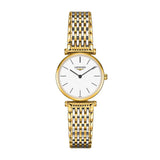 Longines La Grande Classique White Dial Two Tone Mesh Bracelet Watch for Women - L4.209.2.12.7 Authentic Buy Shop Now