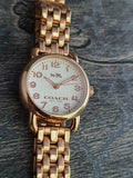 Coach Delancey White Dial Rose Gold Steel Strap Watch for Women - 14502242 Authentic Buy Shop Now