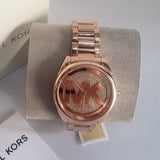 Michael Kors Janelle Quartz Crystals Rose Gold Dial Rose Gold Steel Strap Watch For Women - MK7312 Authentic Buy Shop Now