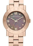 Marc Jacobs Amy Mother of Pearl Black Dial Rose Gold Steel Strap Watch for Women - MBM8610 Authentic Buy Shop Now