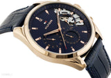 Tommy Hilfiger Baker Chronograph Quartz Blue Dial Blue Leather Strap Watch For Men - 1710451 Authentic Buy Shop Now