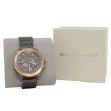 Michael Kors Brecken Chronograph Grey Dial Silver Mesh Strap Watch For Men - MK8868 Authentic Buy Shop Now