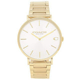 Coach Charles Silver Dial Gold Steel Strap Watch for Men - 14602430 Authentic Buy Shop Now