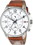 Tommy Hilfiger Dean Quartz Multifunction White Dial Brown Leather Strap Watch for Men - 1791274 Authentic Buy Shop Now