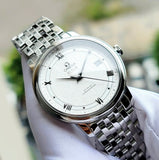 Omega De Ville Prestige Co Axial Automatic White Dial Silver Steel Strap Watch for Men - 424.10.40.20.02.005 Authentic Buy Shop Now