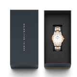 Daniel Wellington Iconic Link White Dial Two Tone Steel Strap Watch For Women - DW00100358 Authentic Buy Shop Now