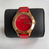 Marc Jacobs Blade Red Dial Red Leather Strap Watch for Women - MBM1210 Authentic Buy Shop Now