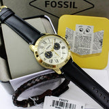 Fossil Grant Chronograph White Dial Black Leather Strap Watch for Men - FS5272 Authentic Buy Shop Now