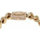 Michael Kors Chain Lock Pave Gold Dial Gold Steel Strap Watch For Women - MK4711 Authentic Buy Shop Now