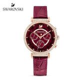 Swarovski Era Journey Red Dial Red Leather Strap Watch for Women - 5416701 Authentic Buy Shop Now