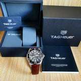 Tag Heuer Aquaracer Caliber 5 Black Dial Brown Leather Strap Watch for Men - WAY201M.FC6474 Authentic Buy Shop Now