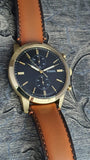 Fossil Townsman Chronograph Black Dial Brown Leather Strap Watch for Men - FS5338 Authentic Buy Shop Now