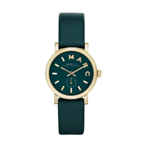 Marc Jacobs Baker Mini Green Dial Green Leather Strap Watch for Women - MBM1272 Authentic Buy Shop Now