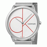 Calvin Klein Minimal White Dial Silver Mesh Bracelet Watch for Men - K3M51152 Authentic Buy Shop Now