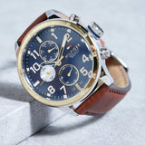 Tommy Hilfiger Sport Multifunction Blue Dial Brown Leather Strap Watch for Men - 1791137 Authentic Buy Shop Now