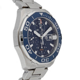 Tag Heuer Aquaracer Calibre 16 43mm Blue Dial Silver Steel Strap Watch for Men - CAY211B.BA0927 Authentic Buy Shop Now