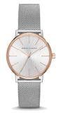 Armani Exchange Lola Analog White Dial Silver Mesh Strap Watch For Women - AX5537 Authentic Buy Shop Now