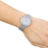 Guess Chelsea Mother of Pearl White Dial Silver Mesh Strap Watch For Women - W0647L1 Authentic Buy Shop Now
