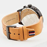 Tommy Hilfiger James Quartz Black Dial Brown Leather Strap Watch For Men - 1791486 Authentic Buy Shop Now