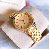 Michael Kors Argyle Glitz Rose Gold Dial Rose Gold Steel Strap Watch For Women - MK3120 Authentic Buy Shop Now