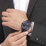 Hugo Boss Navigator Chronograph Blue Dial Blue Mesh Bracelet Watch for Men - 1513538 Authentic Buy Shop Now