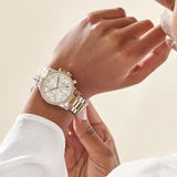 Michael Kors Ritz White Dial Two Tone Steel Strap Watch for Women - MK6474 Authentic Buy Shop Now