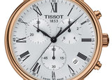 Tissot Carson Premium Chronograph Silver Dial Brown Leather Strap Watch For Men - T122.417.36.033.00 Authentic Buy Shop Now
