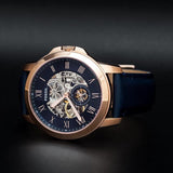 Fossil Grant Mechanical Blue Dial Blue Leather Strap Watch for Men - ME3054 Authentic Buy Shop Now