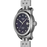 Tissot Le Locle Automatic Diamonds Mother of Pearl Black Dial Silver Steel Strap Watch For Women - T006.207.11.126.00 Authentic Buy Shop Now
