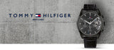 Tommy Hilfiger Baker Chronograph Black Dial Black Leather Strap Watch For Men - 1710452 Authentic Buy Shop Now