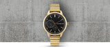 Tommy Hilfiger Brooke Black Dial Gold Steel Strap Watch for Women - 1782019 Authentic Buy Shop Now