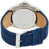 Guess Legacy Analog Blue Dial Blue Denim Strap Watch for Men - W1058G1 Authentic Buy Shop Now