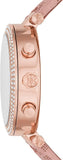 Michael Kors Parker Chronograph White Dial Pink Leather Strap Watch For Women - MK6935 Authentic Buy Shop Now