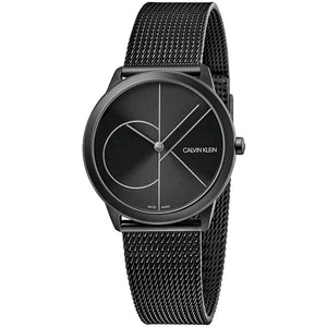 Calvin Klein Minimal Black Dial Black Mesh Bracelet Watch for Women - K3M5245X Authentic Buy Shop Now