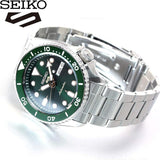 Seiko 5 Sports Automatic Analog Green Dial Silver Steel Strap Watch For Men - SRPD63K1 Authentic Buy Shop Now