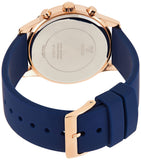 Guess Solar White Rose Gold Dial Blue Rubber Strap Watch For Women - W1135L3 Authentic Buy Shop Now