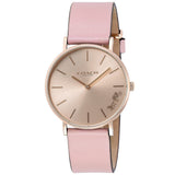 Coach Perry Rose Gold Dial Pink Leather Strap Watch for Women - 14503332-C Authentic Buy Shop Now