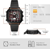 Fossil Retro Analog-Digital Black Dial Black Steel Strap Watch for Men - FS5891 Authentic Buy Shop Now