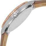 Michael Kors Layton Mother of Pearl White Dial Brown Leather Strap Watch For Women - MK2910 Authentic Buy Shop Now