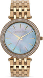 Michael Kors Darci Analog Mother of Pearl Green Dial Gold Steel Strap Watch For Women - MK3498 Authentic Buy Shop Now