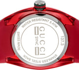 Gucci Sync Quartz Red Dial Red Rubber Strap Watch For Women - YA137303 Authentic Buy Shop Now