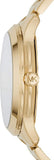 Michael Kors Runway Quartz Black Dial Gold Steel Strap Watch For Women - MK6682 Authentic Buy Shop Now